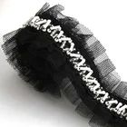 Kavatar beaded trim for wedding dress Wholesale Handmade Lace Trim