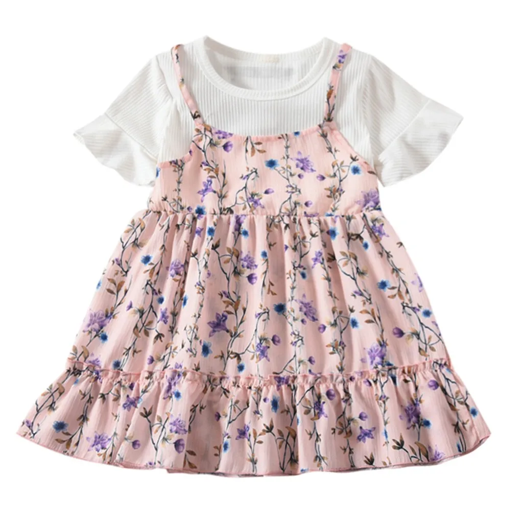 Summer Children'S Dress Strap Floral Dress Little Girl Chiffon Children'S Clothing Short-Sleeved Children'S Clothing
Summer Children'S Dress Strap Floral Dress Little Girl Chiffon Children'S Clothing Short-Sleeved Children'S Clothing