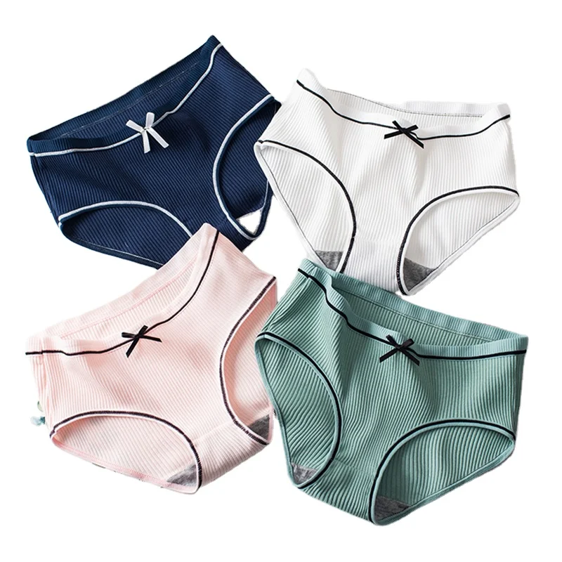 Cotton Comfortable Breathable Women's Panties Female Solid Seamless Underwear Lovely Bow Mid Waist Girls Underpants Briefs
Cotton Comfortable Breathable Women's Panties Female Solid Seamless Underwear Lovely Bow Mid Waist Girls Underpants Briefs