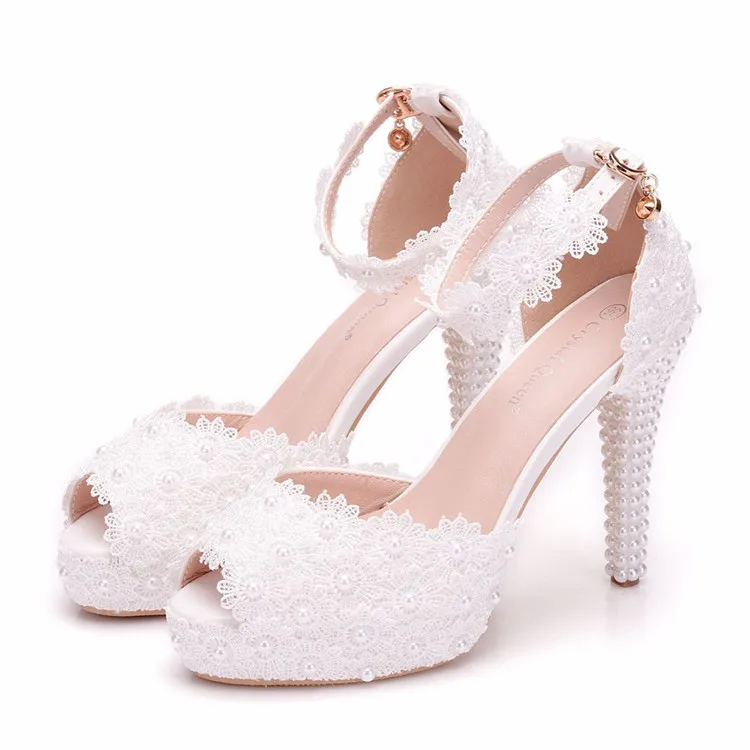 Hot selling fish mouth waterproof platform bride luxury shoes women high quality heels, White
Hot selling fish mouth waterproof platform bride luxury shoes women high quality heels, White
