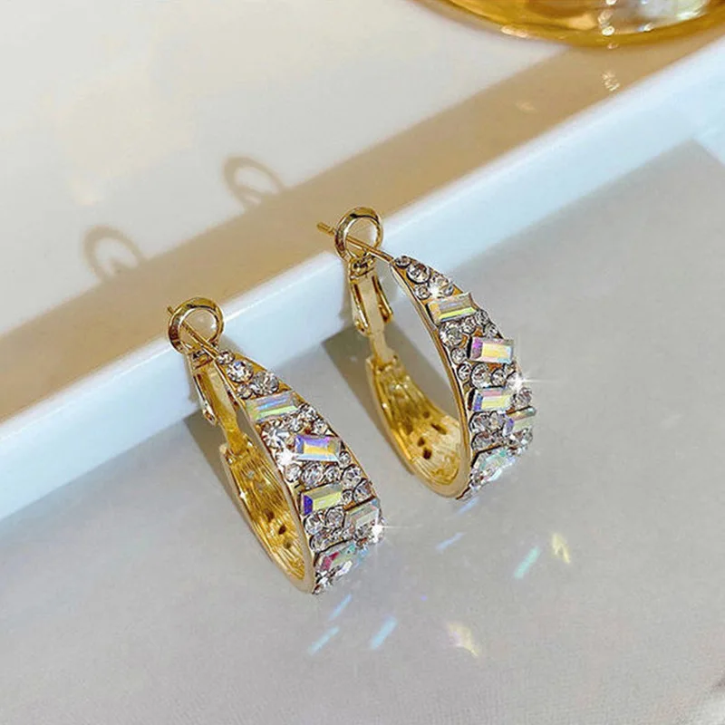 Exaggerated Colorful Diamond Large Circle Hoop Earrings 18k Gold Plated Rhinestone Crystal Statement Earrings, Silver gold
Exaggerated Colorful Diamond Large Circle Hoop Earrings 18k Gold Plated Rhinestone Crystal Statement Earrings, Silver gold