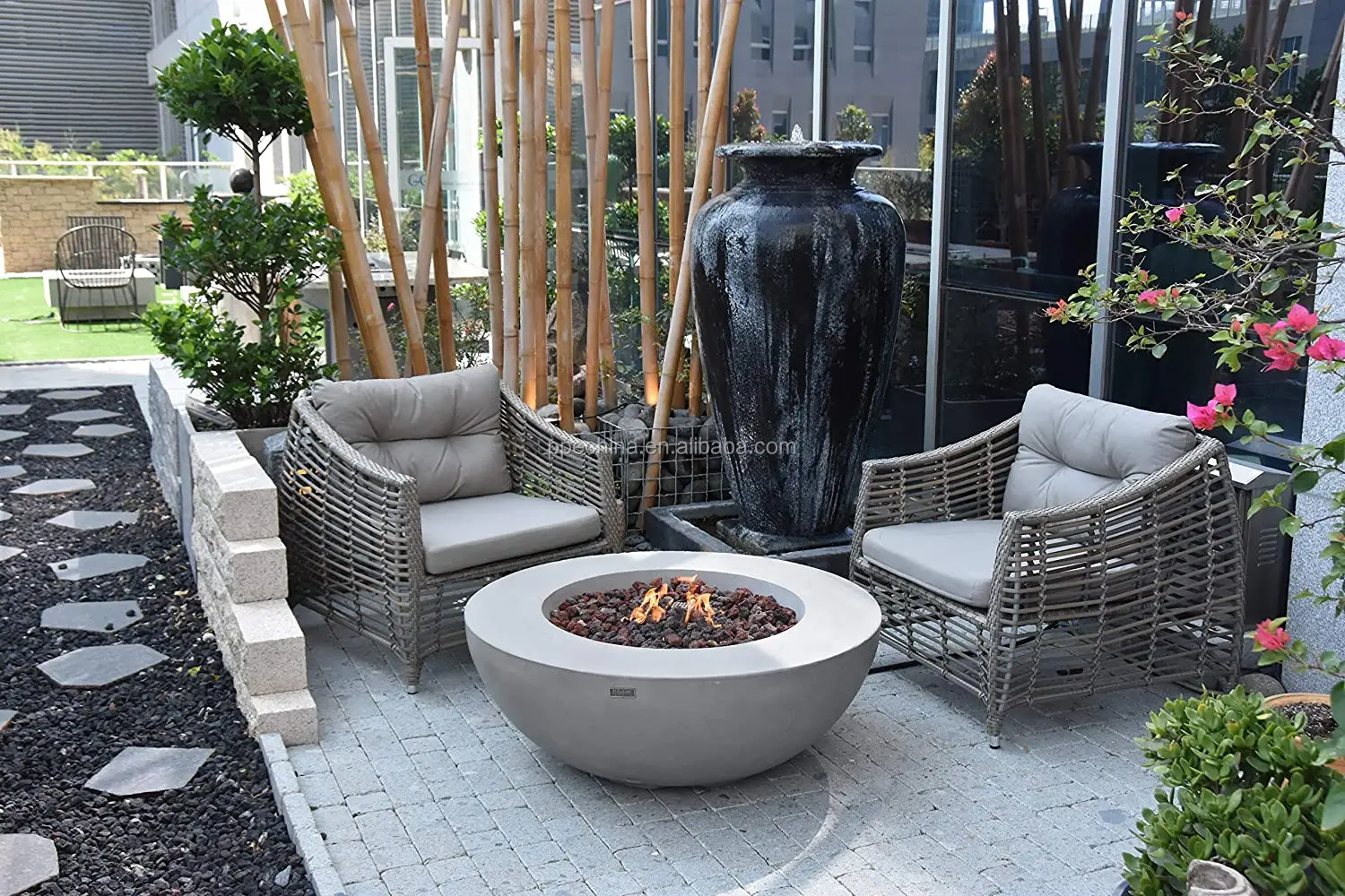 Outdoor gas stove courtyard villa gas stove Natural gas brazier table