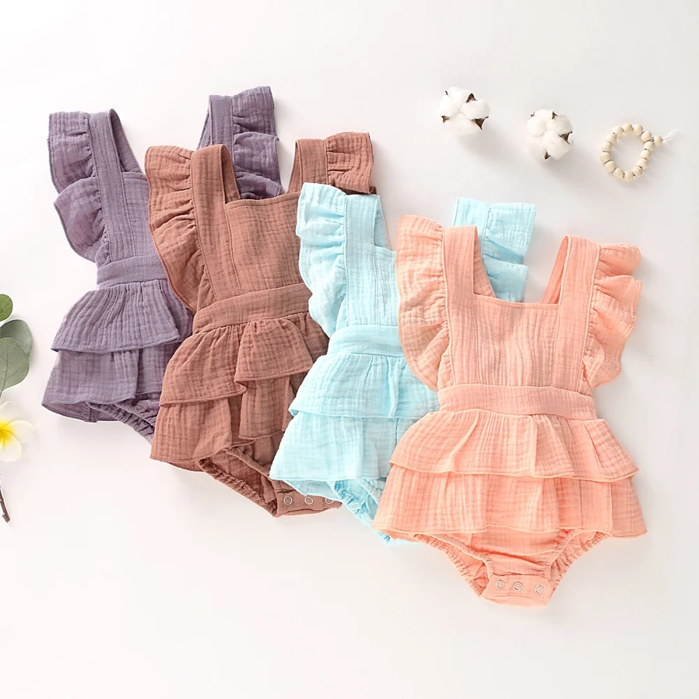 New Born Baby Clothes 100% Cotton Clothing White Romper Linen Jumpsuit For Toddler Girls
New Born Baby Clothes 100% Cotton Clothing White Romper Linen Jumpsuit For Toddler Girls