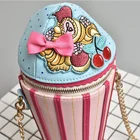 Sweet Contrast Color Ice Cream Messenger Bag Cartoon Cute Girl Color Matching Shoulder Bag