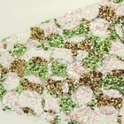 2020 Wholesale African Nigerian Bride Mesh Net Lace Velvet Sequin Fabric For Wedding Party Dinner Dress
