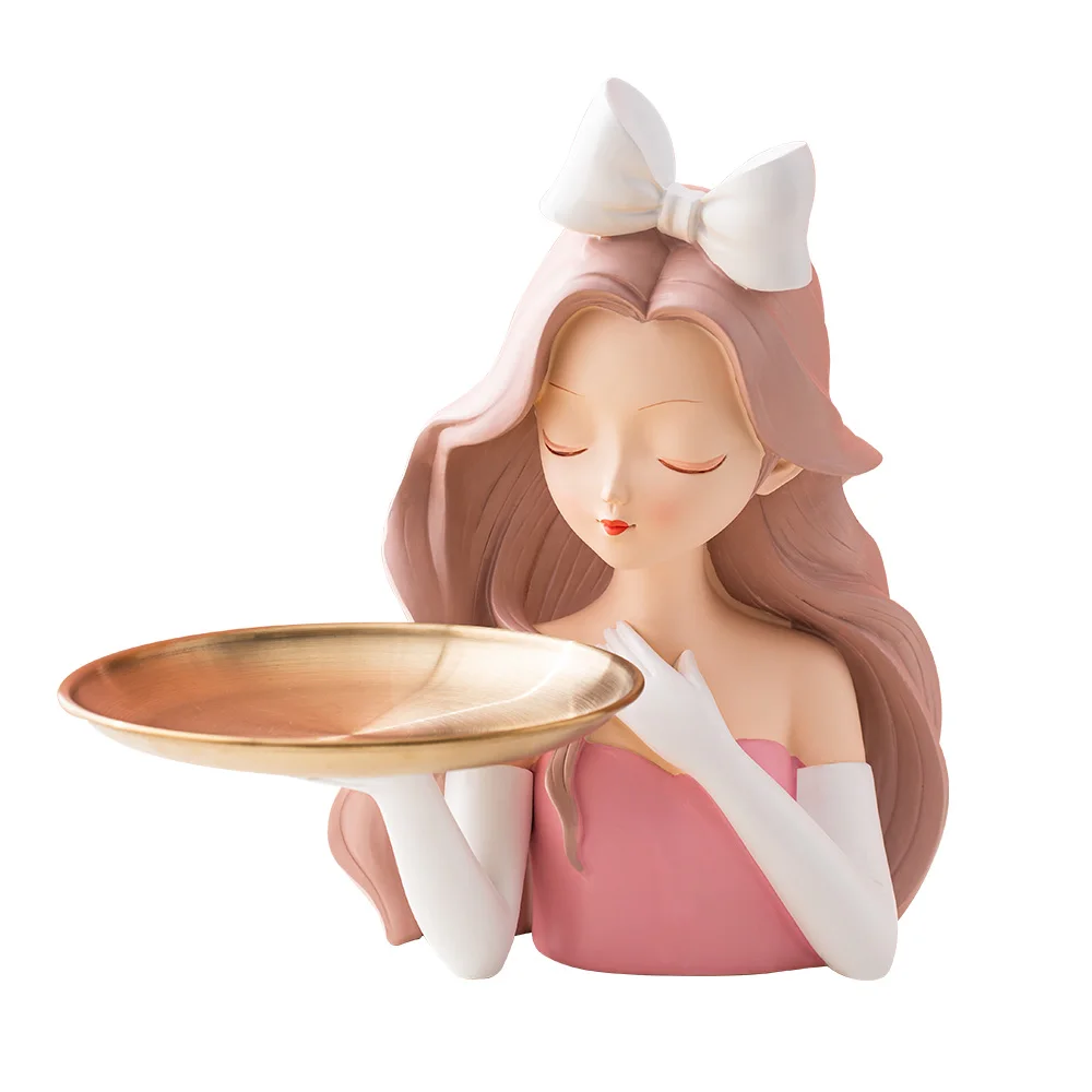 Modern home decoration resin storage tray creative rabbit ears girl metal tray storage
Modern home decoration resin storage tray creative rabbit ears girl metal tray storage