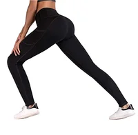 

Women's High Waisted Yoga Leggings Workout Capri Tummy Control Pants with Pocket