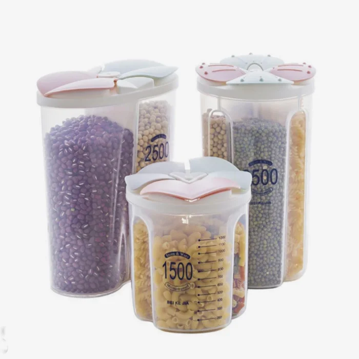 1PC With Lid Airtight Dry Food Kitchen Cereal Container Transparent Storage Box Plastic Bottle, Pink/green/grey/white
1PC With Lid Airtight Dry Food Kitchen Cereal Container Transparent Storage Box Plastic Bottle, Pink/green/grey/white