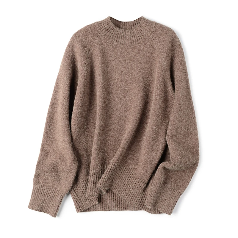 Fashion and casual half turtleneck knit sweater custom crew neck pullovers women's sweaters
Fashion and casual half turtleneck knit sweater custom crew neck pullovers women's sweaters