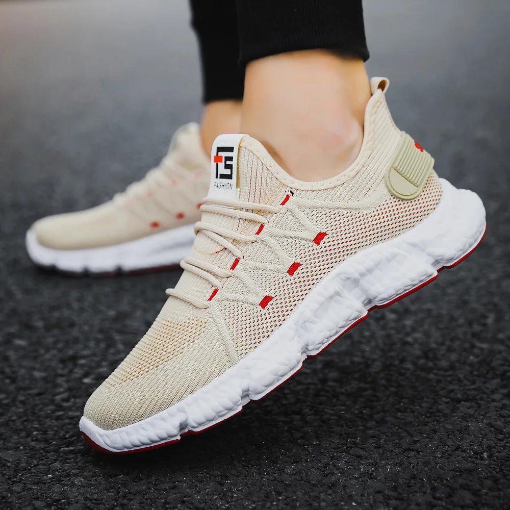 Men's round head flying shoes with front lace up and breathable flat heel sports shoes, Black white
Men's round head flying shoes with front lace up and breathable flat heel sports shoes, Black white