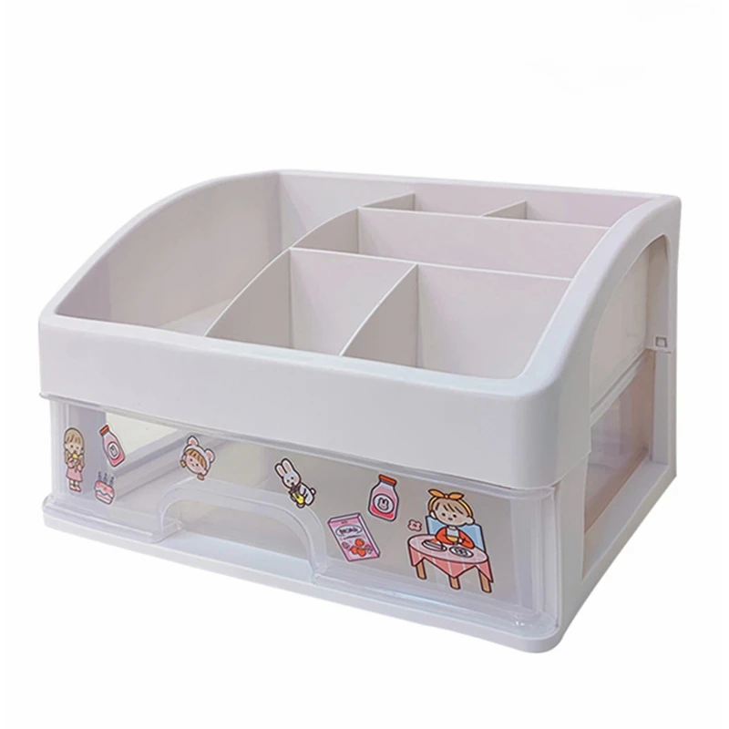 W&G Kawaii Pen Holder School Cute Office Stationery Large Capacity Transparent Drawer Type Desktop Organizer Desk Storage Box, White
W&G Kawaii Pen Holder School Cute Office Stationery Large Capacity Transparent Drawer Type Desktop Organizer Desk Storage Box, White