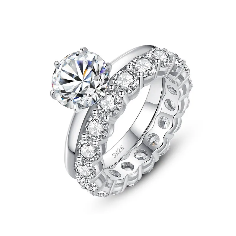 Moissanite diamond Ring Wholesale S925 Silver Combination Set Women's Ring Jewelry, Picture
Moissanite diamond Ring Wholesale S925 Silver Combination Set Women's Ring Jewelry, Picture
