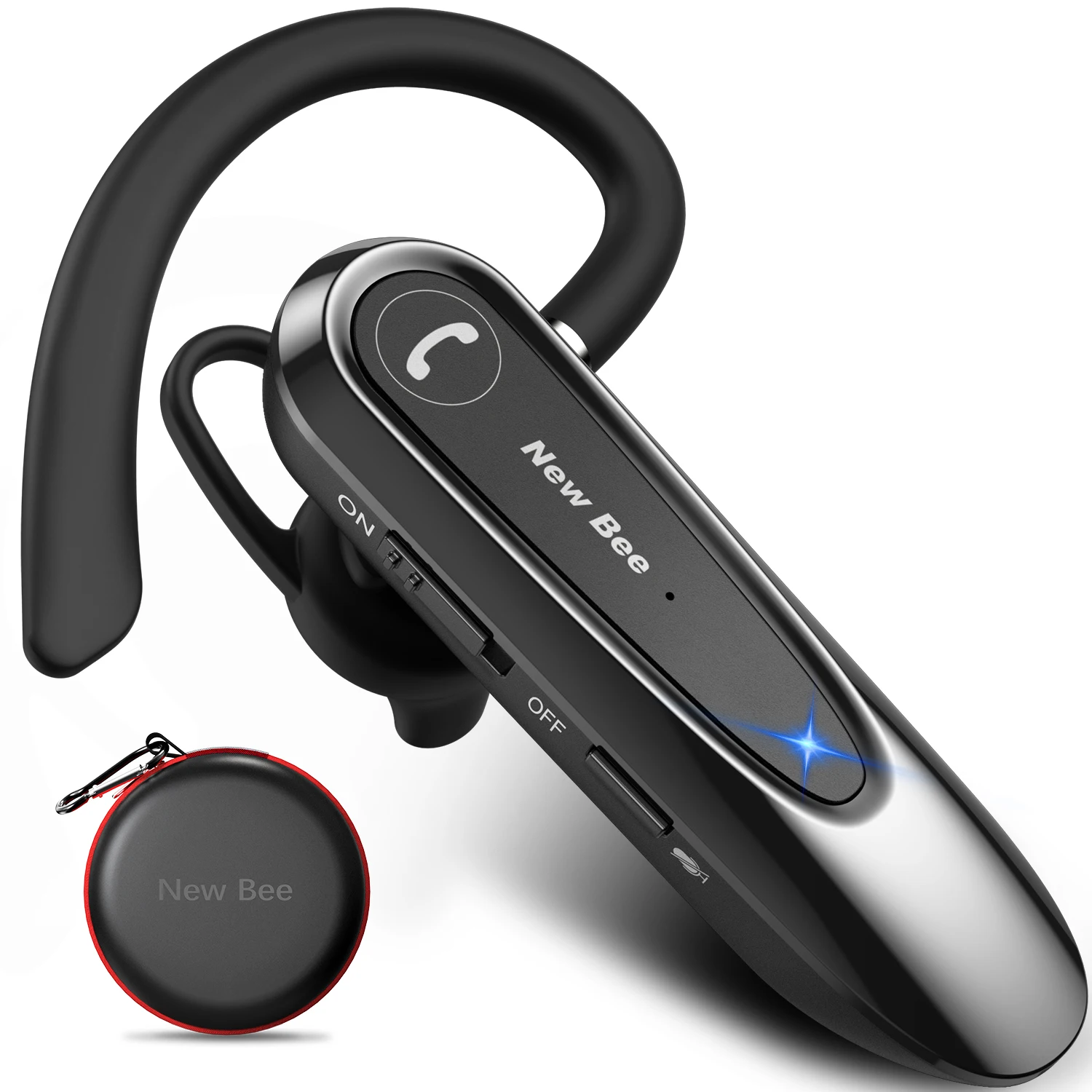 

New Bee B45 Hands Free Bluetooth Headset Noise Cancelling Bluetooth Wireless Earbuds Earphone Headphone