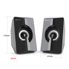 2.0 multimedia speaker 6W Woofer usb computer pc mini speaker with led light