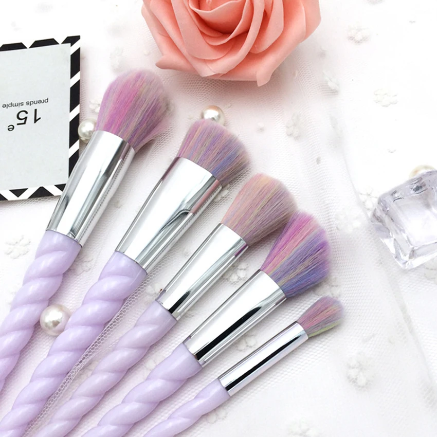 china high quality manufacturing 5 pcs powder concealer cosmetics brushes set, Purple
china high quality manufacturing 5 pcs powder concealer cosmetics brushes set, Purple