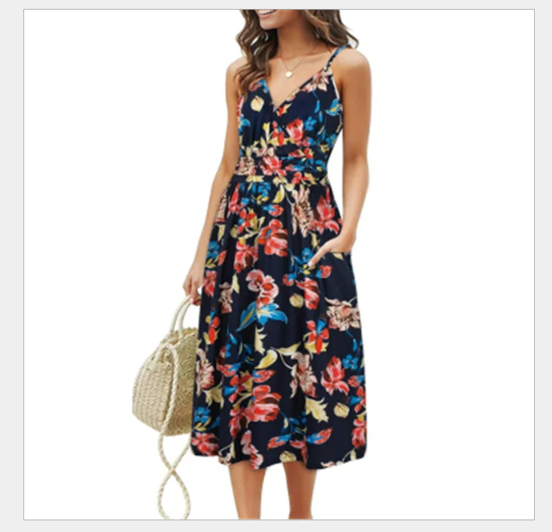 Hot sale New Style Summer Womens Print Holiday Sleeveless Casual Long Beachwear Dresses
Hot sale New Style Summer Womens Print Holiday Sleeveless Casual Long Beachwear Dresses