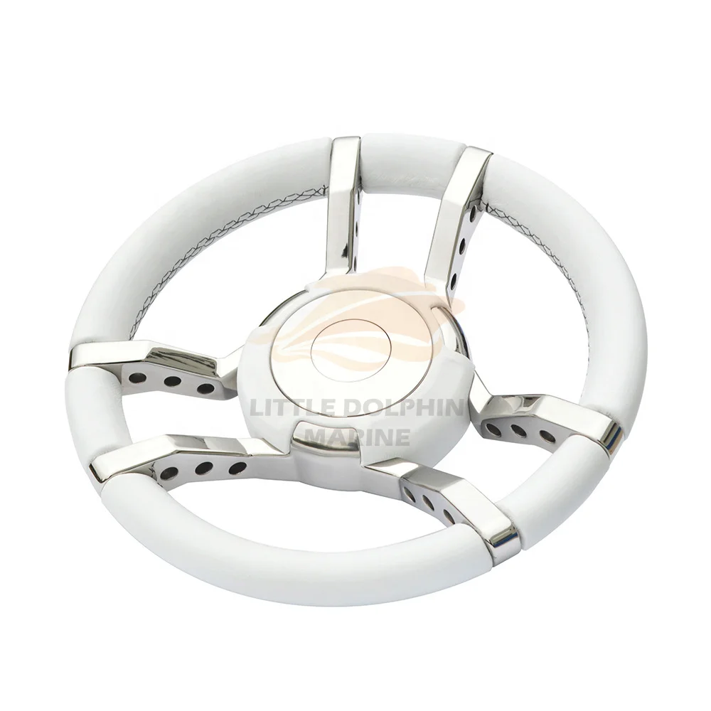 

Luxury steering wheel stainless steel 316 marine grade 6 spoke 15 degree marine boat yacht accessories