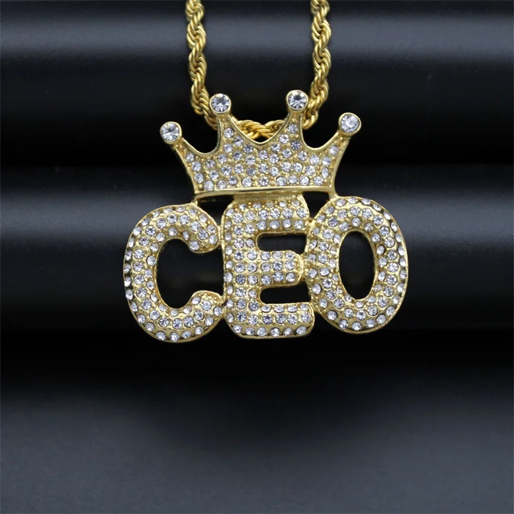 Custom CEO crown iceded out letter name necklace stainless steel diamond cz hip hops gold jewelry
Custom CEO crown iceded out letter name necklace stainless steel diamond cz hip hops gold jewelry