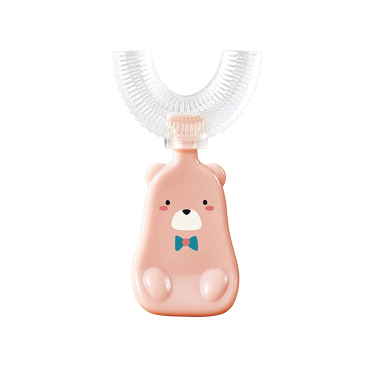 Manual Silicone Baby Toothbrush Children 360 U Shape Replacement Oral Care Cleaning Brush Kids Tooth Cleaner, Pink,blue
Manual Silicone Baby Toothbrush Children 360 U Shape Replacement Oral Care Cleaning Brush Kids Tooth Cleaner, Pink,blue