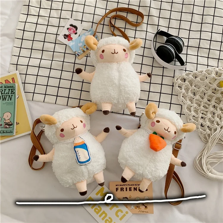 New Cute Cartoon Sheep One-shoulder Kids Bag Fashion Student Plush Doll Trendy Storage Small Jumbo Tote Bag For Women, 3 styles
New Cute Cartoon Sheep One-shoulder Kids Bag Fashion Student Plush Doll Trendy Storage Small Jumbo Tote Bag For Women, 3 styles