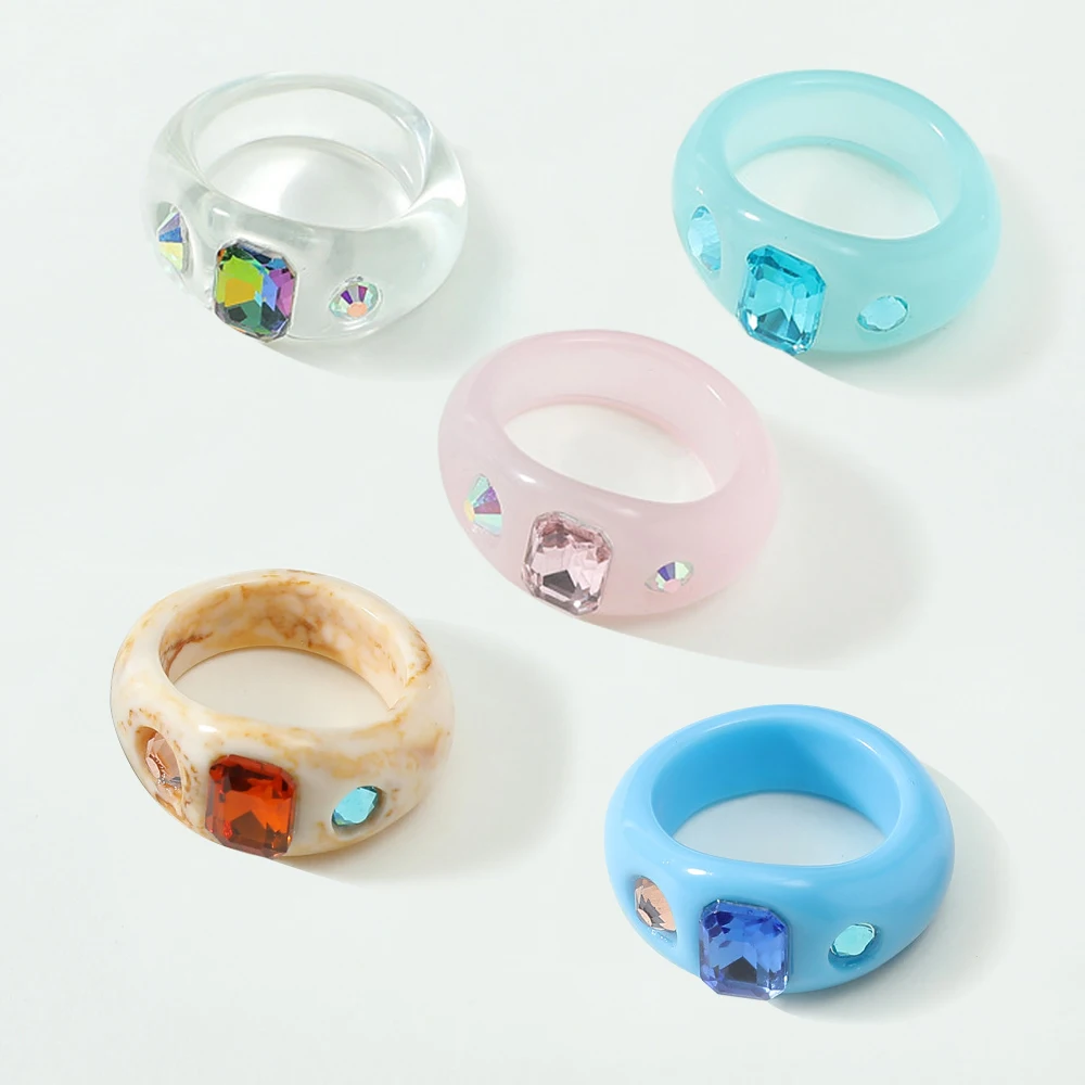 2021 resin molds ring for women samoa acrylic jewelry bijou resine colorful rhinestone girls fashionable ring, Optional as picture,or customized
2021 resin molds ring for women samoa acrylic jewelry bijou resine colorful rhinestone girls fashionable ring, Optional as picture,or customized