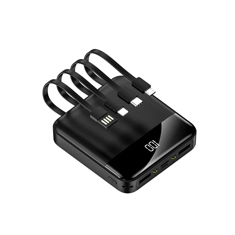 2021 High quality factory selling the new mini power bank 10000mah power bank Portable with four in one cables, Red, black, green
2021 High quality factory selling the new mini power bank 10000mah power bank Portable with four in one cables, Red, black, green
