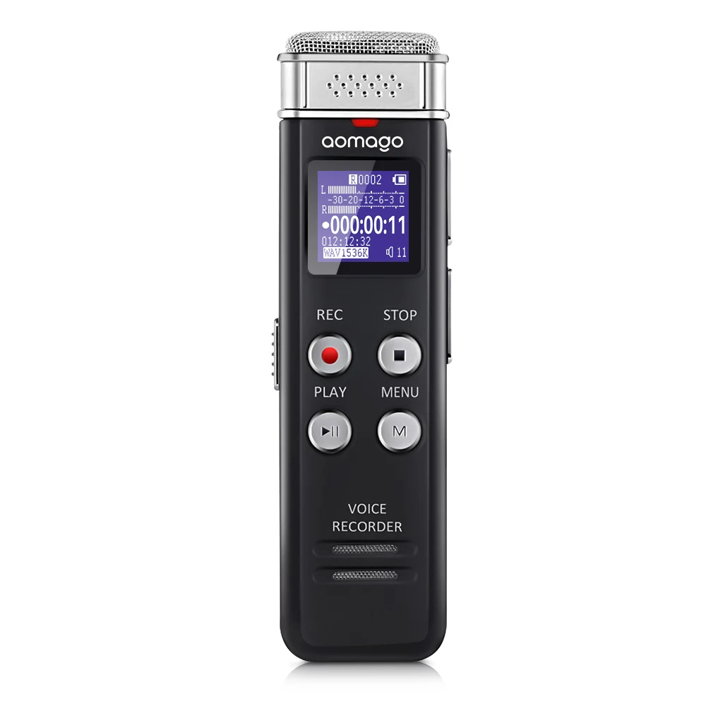

Aomago Portable Handle 16GB 8GB Slim Audio Recorder with MP3 Music Playback