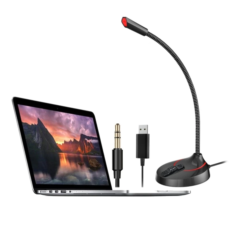 Mini USB Speech Microphone Conference speech Wired Microphone Computer PC Notebook Playing games Desktop Mic 3.5mm Microphones, Black
Mini USB Speech Microphone Conference speech Wired Microphone Computer PC Notebook Playing games Desktop Mic 3.5mm Microphones, Black