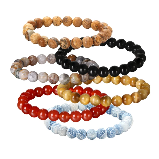 RINNTIN GMB13-36 Gemstone 8mm Round Beads Stretch Woman Bracelets Natural Beaded Bracelet Men
RINNTIN GMB13-36 Gemstone 8mm Round Beads Stretch Woman Bracelets Natural Beaded Bracelet Men