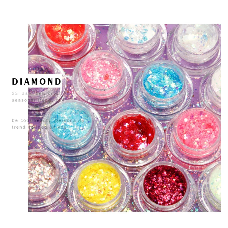 Pigmented Eye Shadow 34 colorful Gel Fish Powder Eye Face Cheek Body Lip Makeup Glitter Sequins Gel Paste Star
Pigmented Eye Shadow 34 colorful Gel Fish Powder Eye Face Cheek Body Lip Makeup Glitter Sequins Gel Paste Star