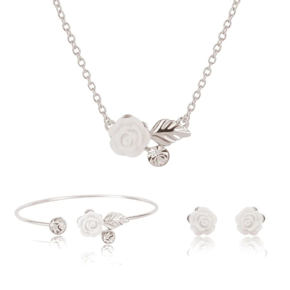 Fashion Wedding Alloy Jewelry Silver Acrylic Flower Necklace Earrings Bracelet Jewelry Sets
Fashion Wedding Alloy Jewelry Silver Acrylic Flower Necklace Earrings Bracelet Jewelry Sets