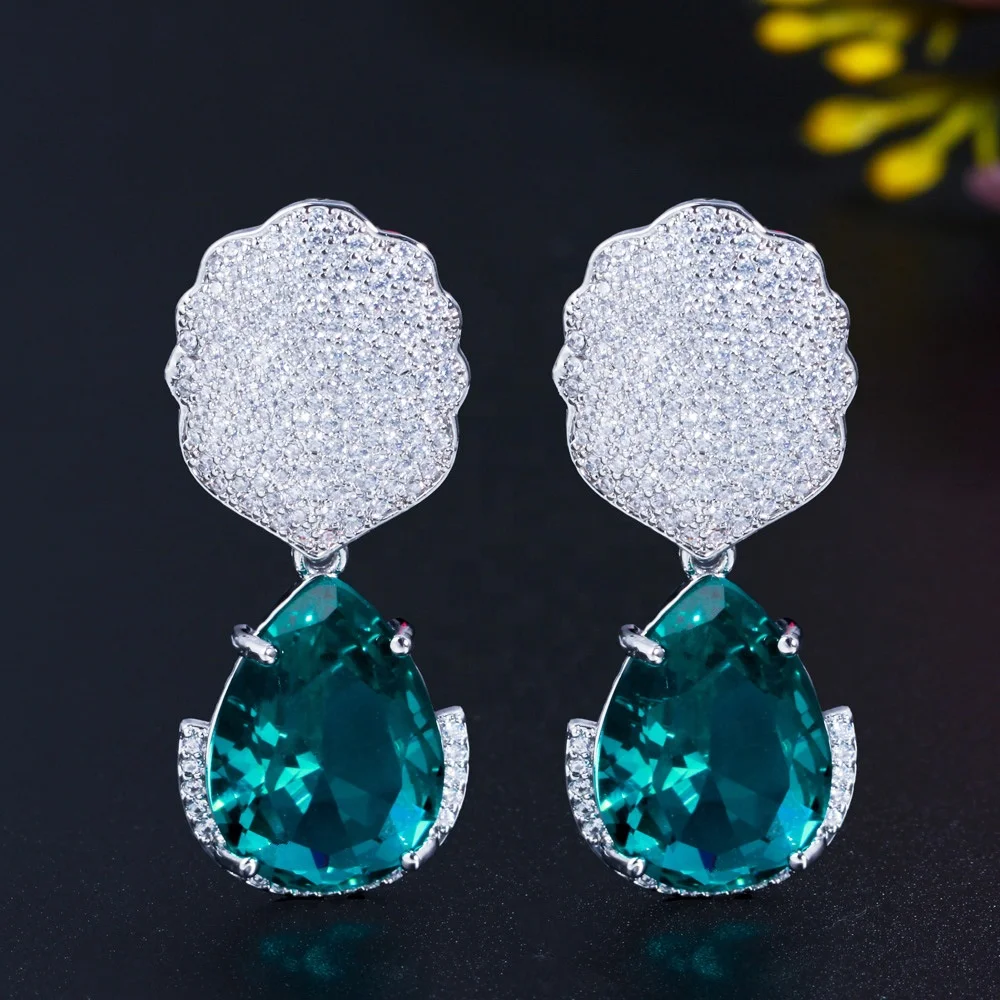 Elegant Green Cubic Zircon Geometric Drop Dangle Earrings for Women White Gold Color Wedding Party Jewelry, Customized color
Elegant Green Cubic Zircon Geometric Drop Dangle Earrings for Women White Gold Color Wedding Party Jewelry, Customized color