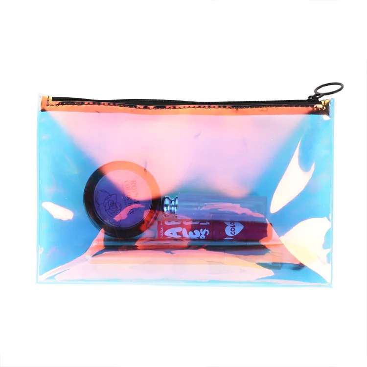 Wholesale Custom logo small TPU zipper eyelash make up bag travel transparent clear pouches luxury holographic cosmetic bag, Rainbow or customized color
Wholesale Custom logo small TPU zipper eyelash make up bag travel transparent clear pouches luxury holographic cosmetic bag, Rainbow or customized color