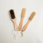 Customized shoe brush great cleaning shoe scrubber, bristle wooden shoe brush cleaning brush long handle