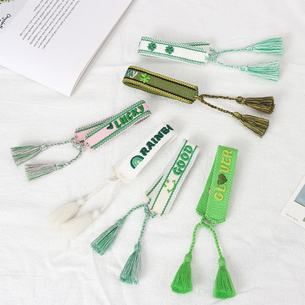 Handmade Four-Leaf Clover Purl Fashion Jewelry Woven Lucky Friendship Bracelet for Women
Handmade Four-Leaf Clover Purl Fashion Jewelry Woven Lucky Friendship Bracelet for Women