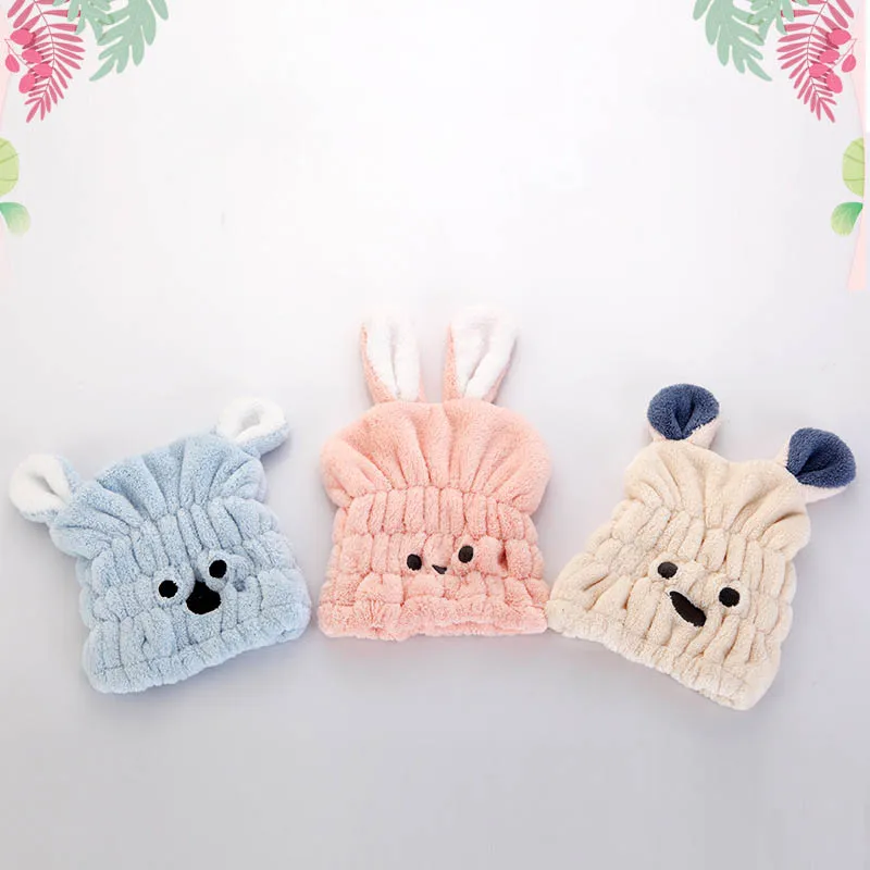 QY new cartoon thickened shower cap embroidered dry hair towel coral fleece dry hair cap for children strong water absorption, Picture
QY new cartoon thickened shower cap embroidered dry hair towel coral fleece dry hair cap for children strong water absorption, Picture