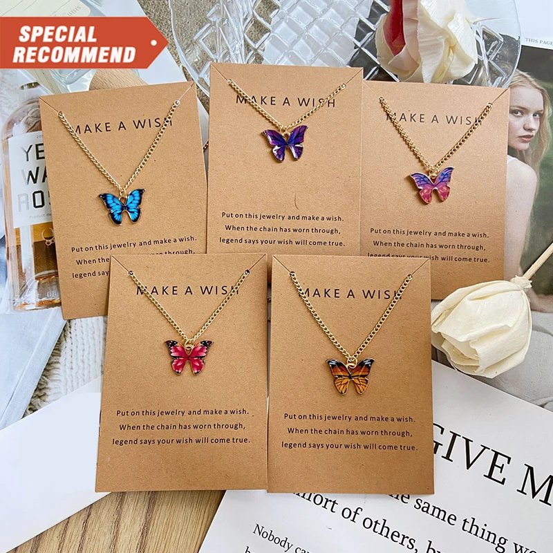 Wholesale high quality Finetoo Trendy Multiple Colors Butterfly Necklace Thin Chain Colorful Pendant Necklace For Women Jewelry
Wholesale high quality Finetoo Trendy Multiple Colors Butterfly Necklace Thin Chain Colorful Pendant Necklace For Women Jewelry