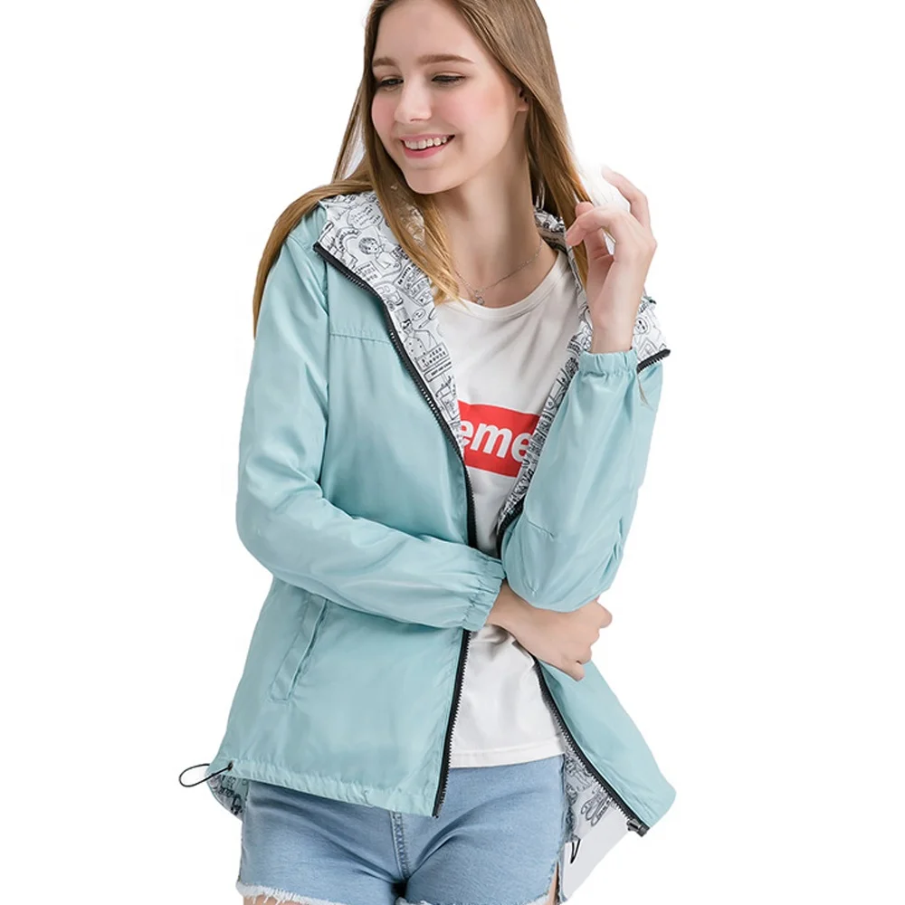Women's Lightweight Reversible Jackets Hooded Windbreaker Jacket Super Quick Dry Running Coat
Women's Lightweight Reversible Jackets Hooded Windbreaker Jacket Super Quick Dry Running Coat