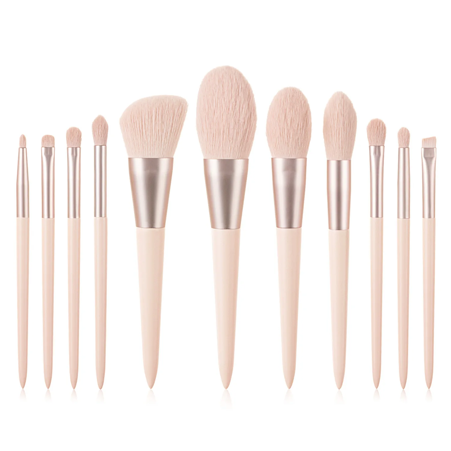11 brushes makeup set, beauty tool, pink eyeshadow,long stem,wooden handle,, 1 color
11 brushes makeup set, beauty tool, pink eyeshadow,long stem,wooden handle,, 1 color
