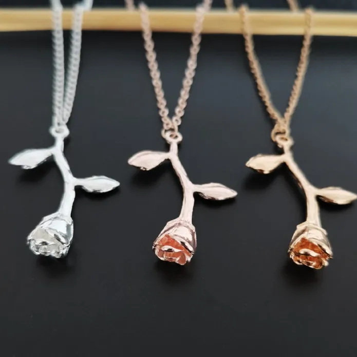 Hot selling new rose flower pendant necklace women jewelry gift wholesale 
Hot selling new rose flower pendant necklace women jewelry gift wholesale
