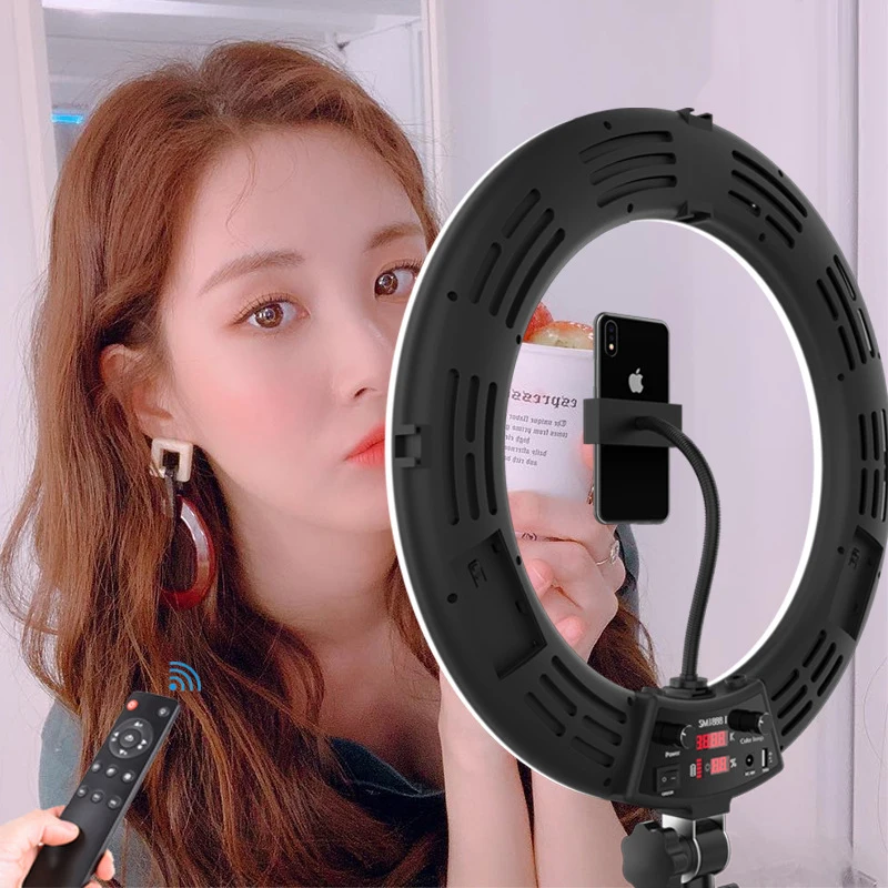 Rechargeable USB Battery operated 3600LM 480 Lamp 18 Inch Digital Display Ringlight LED Ring Light Kit
Rechargeable USB Battery operated 3600LM 480 Lamp 18 Inch Digital Display Ringlight LED Ring Light Kit