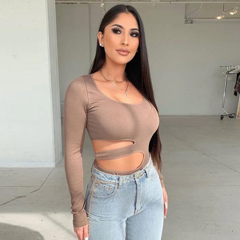 Spring Summer Casual Irregular Long Sleeve Knitted Jumpsuit Sexy High Elastic Cut Out Bodysuit 2022, Picture color
Spring Summer Casual Irregular Long Sleeve Knitted Jumpsuit Sexy High Elastic Cut Out Bodysuit 2022, Picture color