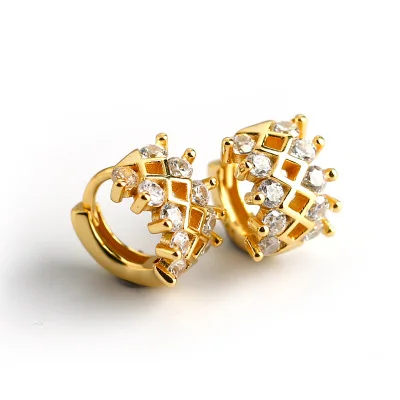 925 Sterling Silver 18k Gold Plated Hollow Earring Pave Cubic Zircons Hoop Huggie Earrings
925 Sterling Silver 18k Gold Plated Hollow Earring Pave Cubic Zircons Hoop Huggie Earrings