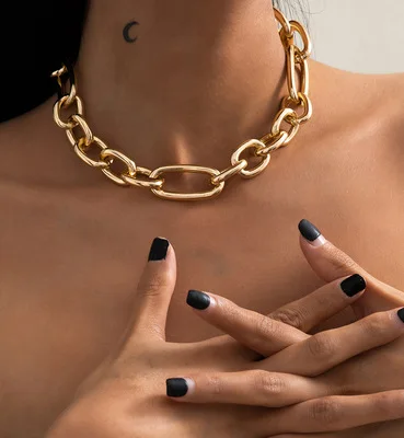 NK-973 Women's Fashion Simple Personality Retro Single Punk Aluminum Chain Geometric Necklace in Stock, As show picture
NK-973 Women's Fashion Simple Personality Retro Single Punk Aluminum Chain Geometric Necklace in Stock, As show picture