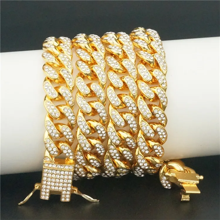 quality High hip hop 12.5mm full diamond large gold chain Cuban chain necklace, Silver, gold
quality High hip hop 12.5mm full diamond large gold chain Cuban chain necklace, Silver, gold