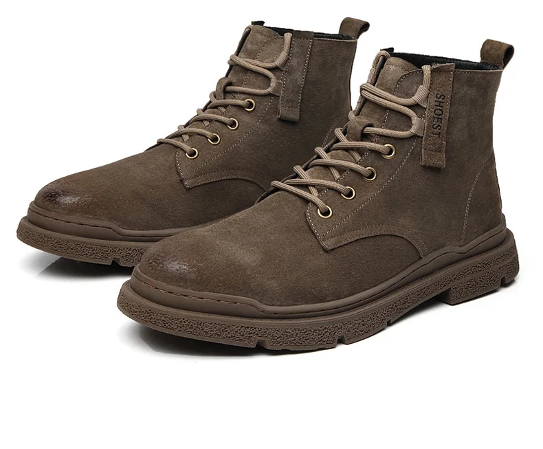 Comfortable fashion Breathable leather casual men's boots new fashion boots for men, Beige/brown
Comfortable fashion Breathable leather casual men's boots new fashion boots for men, Beige/brown