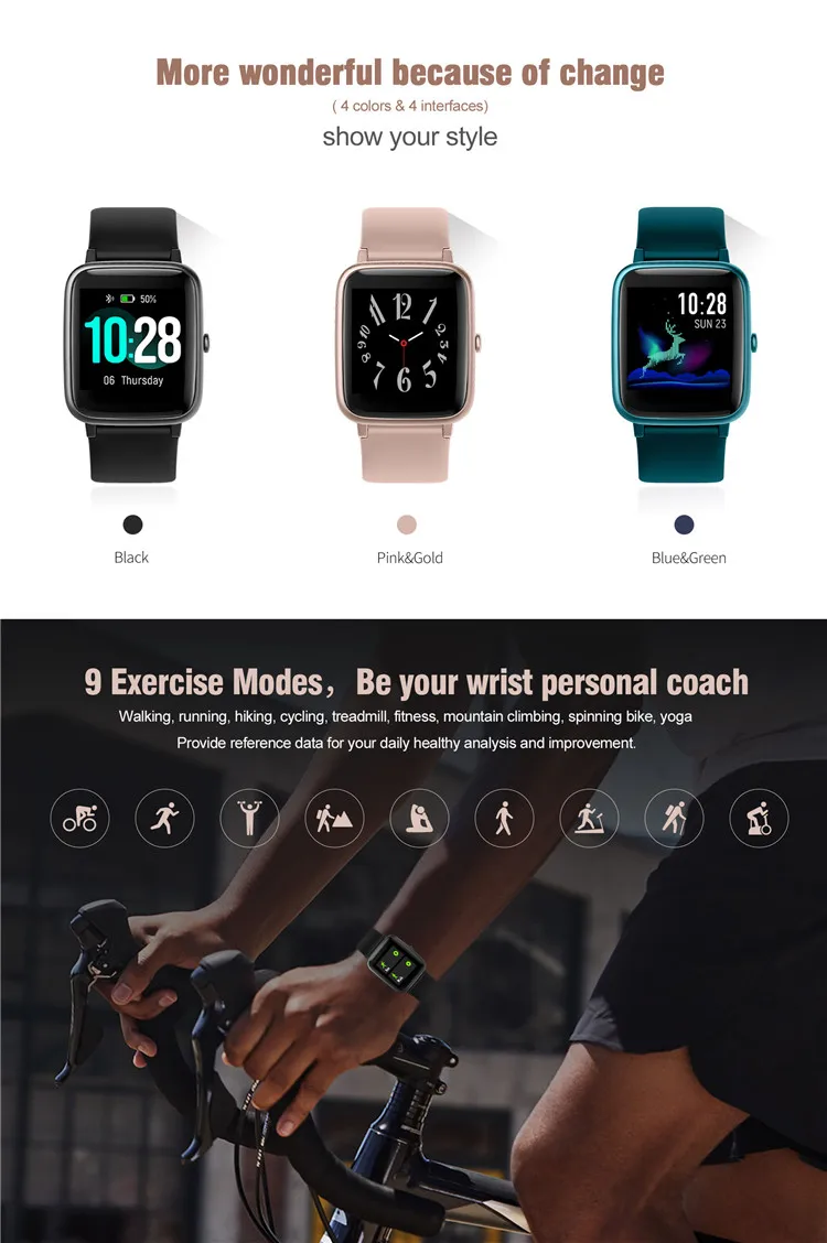 id205l smart watch color screen bracelet waterproof smartwatch