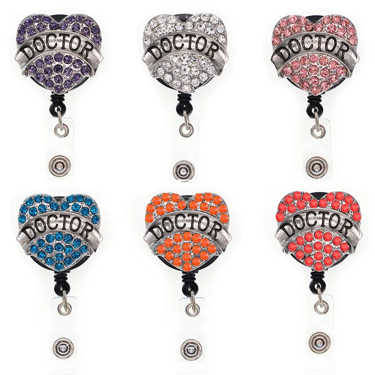 Custom Medical Heart DOCTOR Nursing Badge Reels Retractable ID Rhinestone Badge Holder, Purple,clear, pink,blue,orange,rose pink
Custom Medical Heart DOCTOR Nursing Badge Reels Retractable ID Rhinestone Badge Holder, Purple,clear, pink,blue,orange,rose pink