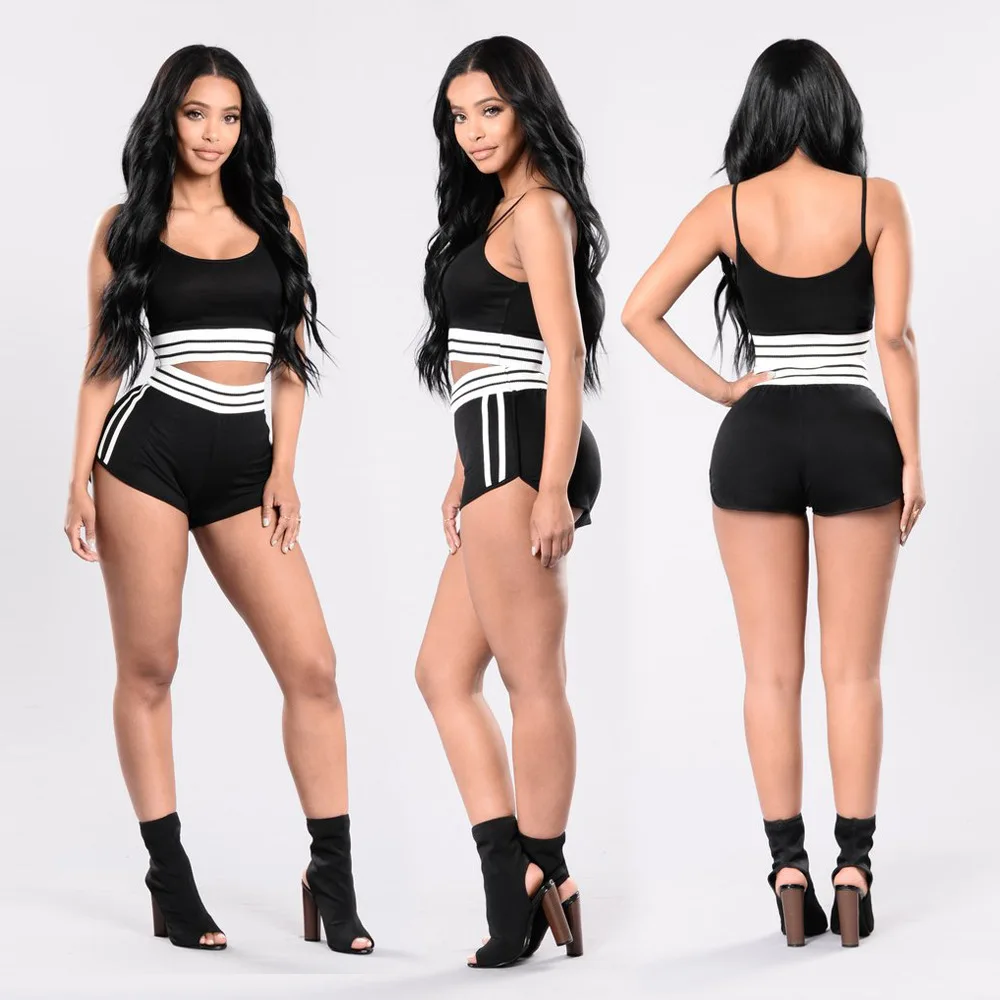 Wholesale 2 piece set women tracksuits fashion women's suit shorts contrast color stitching sexy wear
Wholesale 2 piece set women tracksuits fashion women's suit shorts contrast color stitching sexy wear
