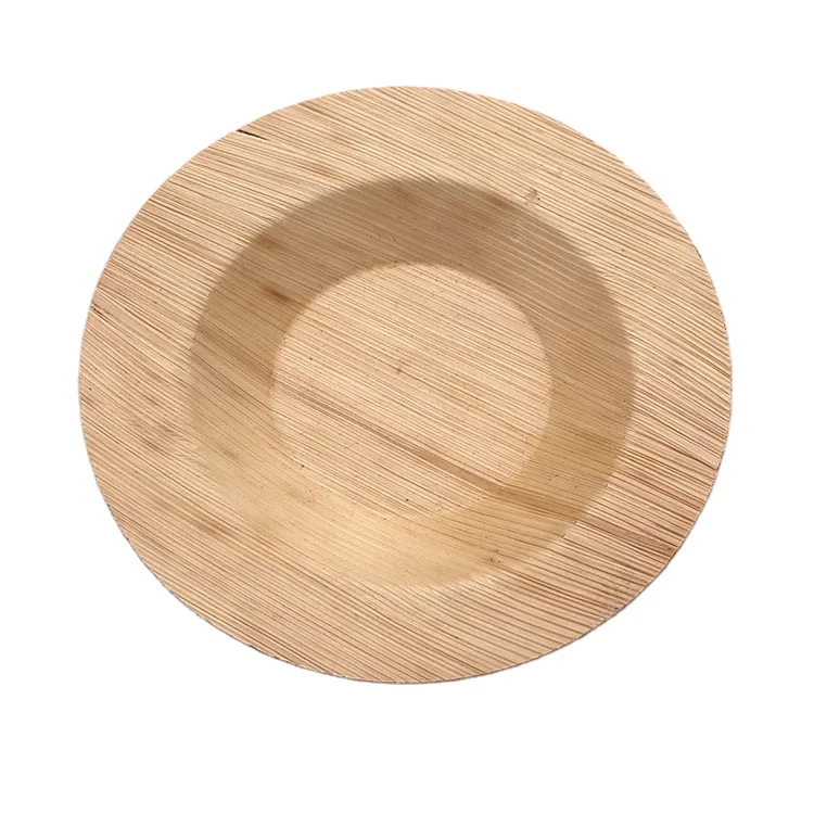 Natural Food Container Novel Disposable Palm Leaf Plate Bamboo Plate Areca Leaf Plates